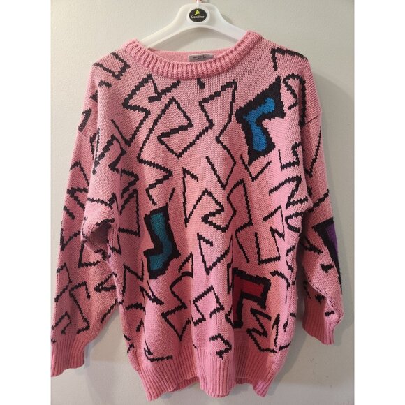 Snap Internationale Vintage Sweaters 90's Pink Size Large Pre-Owned - Picture 1 of 7